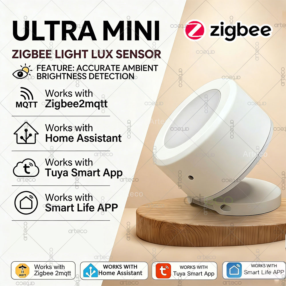 Smart Home Villa - Ultra Mini Zigbee Lichtsensor verlichtingssterkte Detector