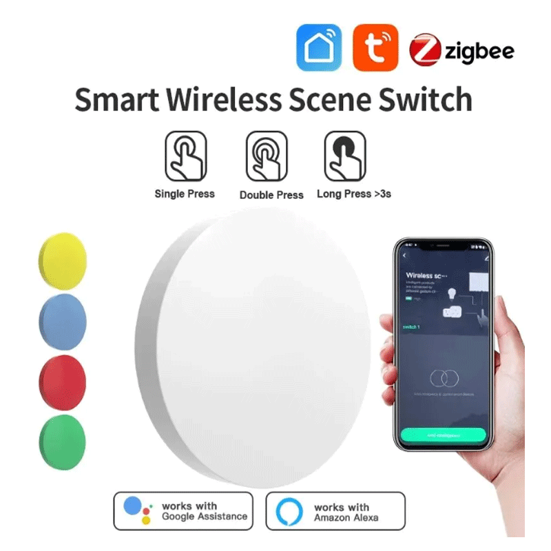 Smart Home Google Assistant - Tuya ZigBee slimme draadloze knop Scèneschakelaar