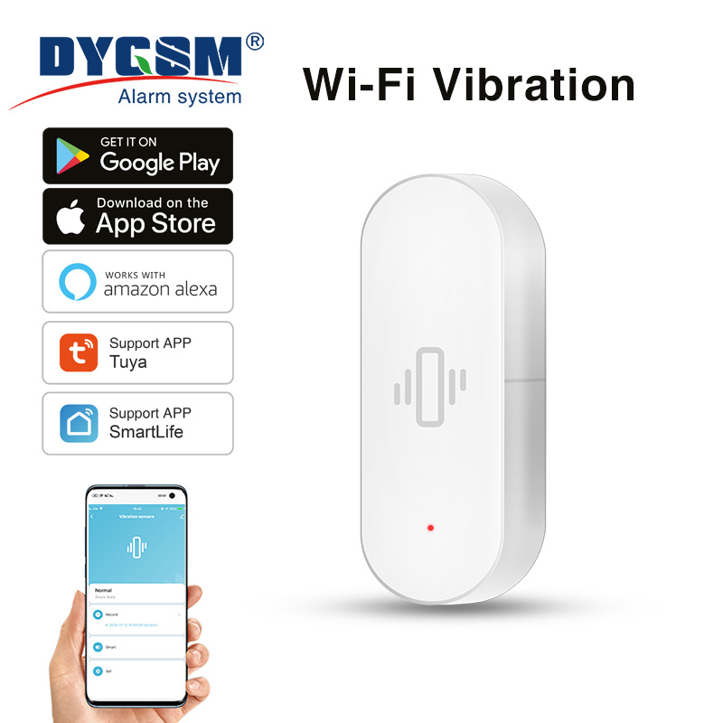 Smart Home Google Assistant - Tuya WiFi-trillingssensor, gevoelige detectie, slimme waarschuwingen,