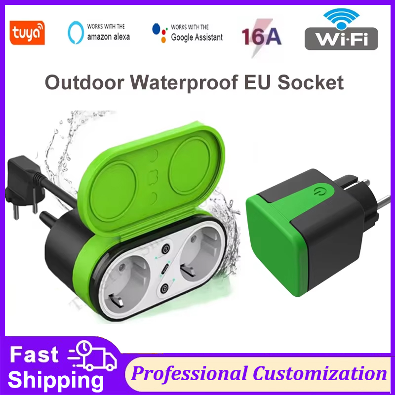 Smart Home Web - Tuya EU 16A Wifi Slimme Buitenstopcontact