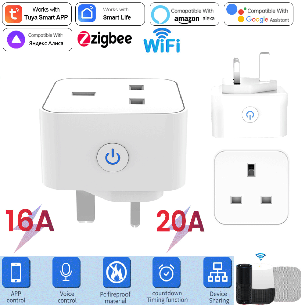 Smart Home Technology - Tuya Smart Socket 16A/20A WiFi of