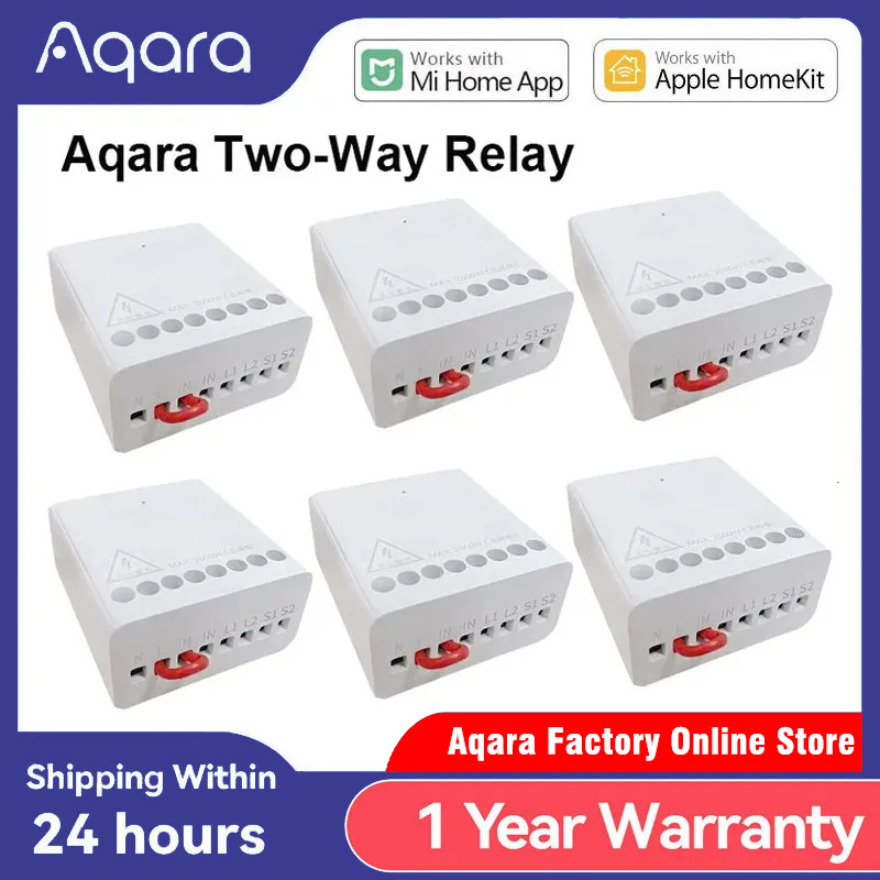 Smart Home Xiaomi 2 - Originele Aqara Smart tweewegbesturingsmodule relaisschakelaarcontroller Zigbee