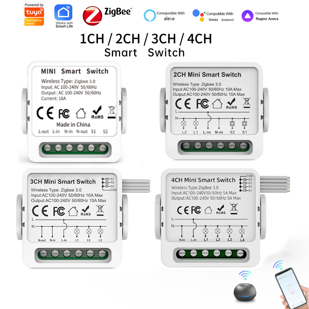 Smart Home Internet - Tuya Zigbee 3.0 Smart Switch 1/2/3/4-weg