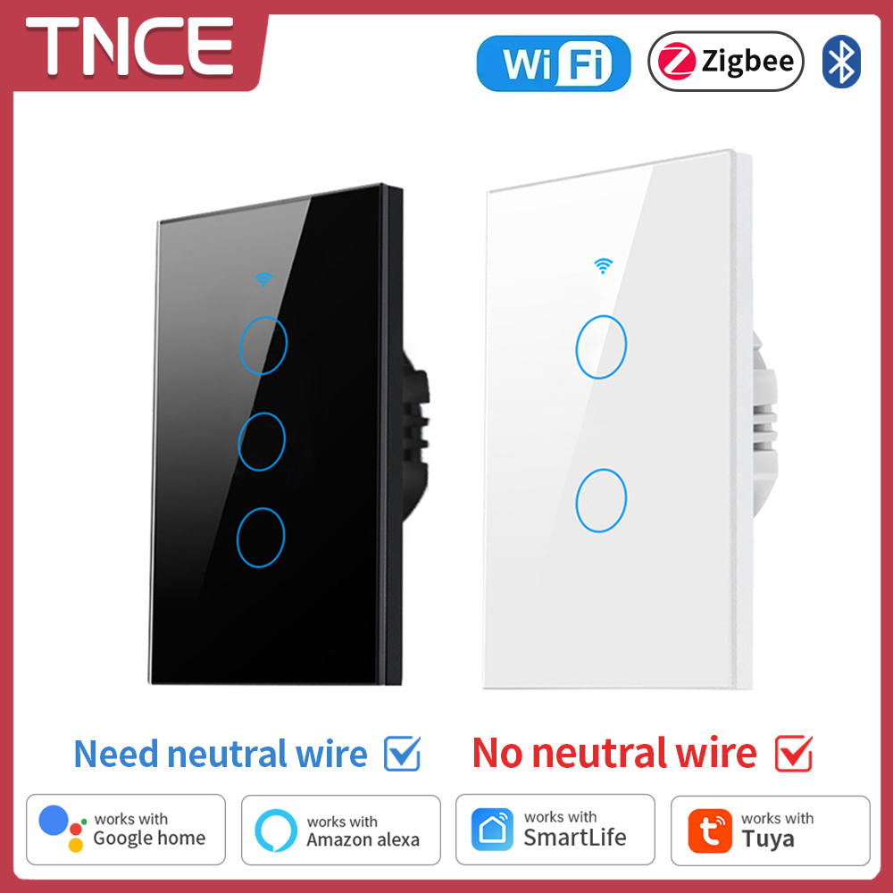Smart Home Web - Tnce Tuya Wifi/Zigbee Slimme Lichtschakelaar, Neutrale
