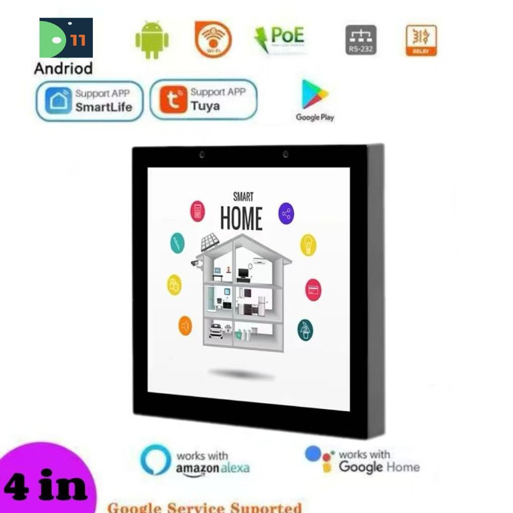 Smart Home Tablet - 2025 Nieuwe 4 Inch POE Tablet