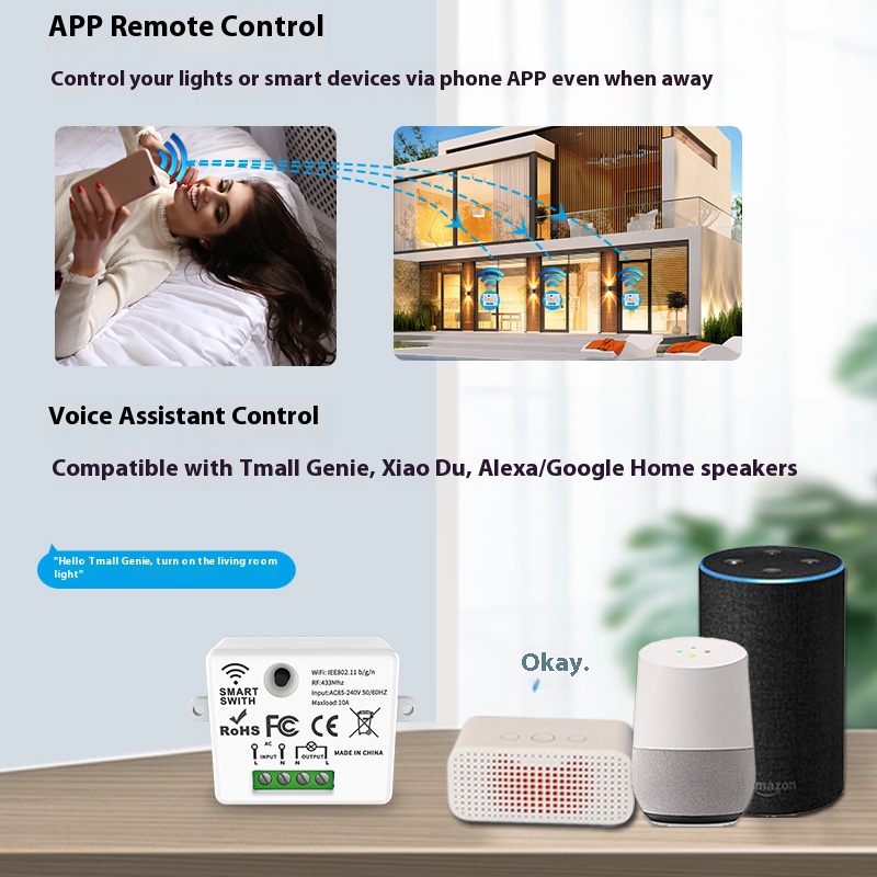 Het Tuya Smart Switch-Off-appa - Smart Home Internet recensie en prijs