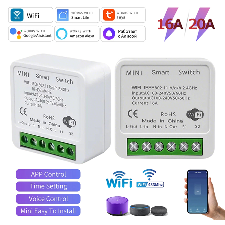 Tuya WiFi Smart Switch Module  - Smart Home Google Assistant recensie en prijs
