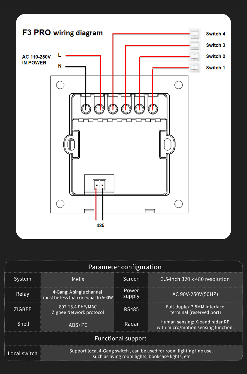 F3 Pro 3,5 inch IPS touchscree - Smart Home Controller recensie en prijs